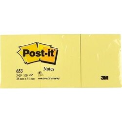 3M POST-İT YAPIŞKANLI NOT KAĞIDI SARI 38*51MM 653 - 