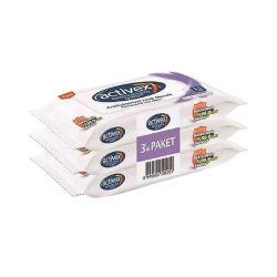 Activex Anti Bakteriyel Cep Islak Mendili Aktiv 15*3lü Paket Hassas - ACTİVEX