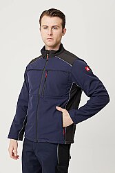 Allium Softshell Mont Suya Dayanıklı Rüzgar Kesici Termal İç Astarlı Lacivert-siyah - Armadillo