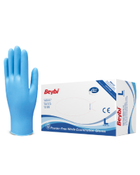 BEYBİ NİTRİL PUDRASIZ MUAYENE ELDİVENİ L BEDEN - 2