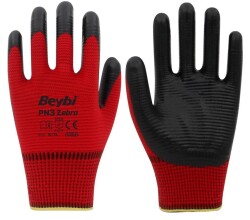 BEYBİ İŞ ELDİVENİ PN-3 ZEBRA KIRMIZI - 1