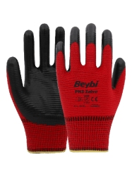 BEYBİ İŞ ELDİVENİ PN-3 ZEBRA KIRMIZI - 2