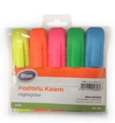 BION 9185 BİON FOSFORLU KALEM - 5Lİ PAKET - 