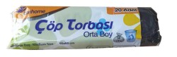 55*60 ORTA BOY ÇÖP POŞETİ SİYAH - CANPA
