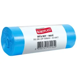 Koroplast 55*60 Cm Orta Boy Eko End. Çöp Poşeti 100 Gr Mavi - KOROPLAST