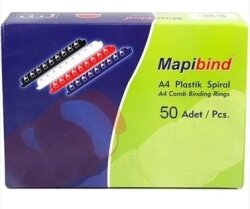 MAPİBİND 38MM BEYAZ SPİRAL 50Lİ 2013800 - MAPİBİND