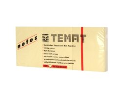 Temat Yapışkanlı Not Kağıdı 3*50*40mm 100yp 3'lü - TEMAT