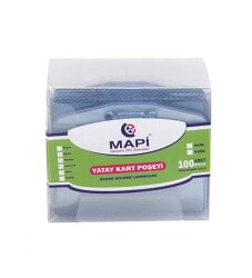 MAPİ YATAY KART POŞETİ 100 LÜ ŞEFFAF - MAPİ