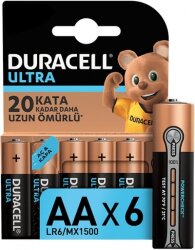 DURACELL ULTRA AA LR/6 MX1500 PİL 1.5V 6LI - 2