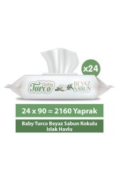 Baby Turco Islak Havlu 90 Lı Beyaz Sabun - 