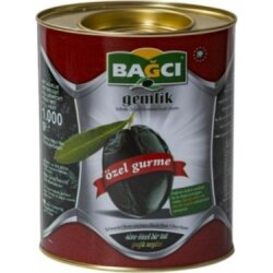 BAĞCI SİYAH ZEYTİN 1 KG. GURME TENEKE (1*)(8*) - BAĞCI