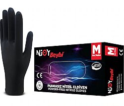 Beybi 100 Lü Njoy Nitril Siyah Pudrasız - M Beden - BEYBİ