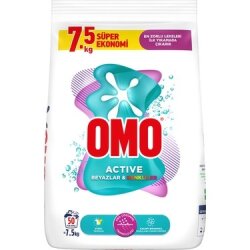 OMO MATİK 7.5 KG ACTIVE BEYAZ VE RENKLİLER - 