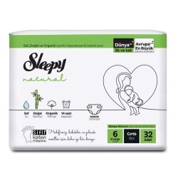 Sleepy Natural 2'li Jumbo S6 x Large 32li (15-25 Kg) - SLEEPY