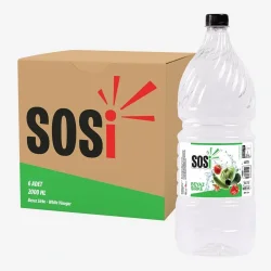 Sosi Beyaz Sirke 2000 ML x6 - SOSİ