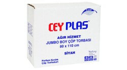 80*110 ENDÜSTRİYEL JUMBO BOY AĞIR HİZMET ÇÖP POŞETİ 800 GR SİYAH - CANPA
