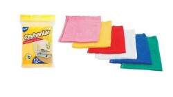 CEYMOP FLANEL RENKLİ TOZBEZİ 12'Lİ 35X45 - CEYMOP