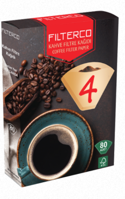 Coffee Filters Coffee Fılters Brown Fıltre Kağıdı 80'lı (1x4) Ürün Görseli