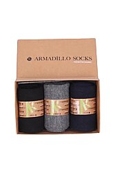 Çorap: Amadillo Premium Bambu Kutulu-uzun Soket Gri-lacivert-siyah - 