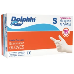 Dolphin Pudrasız Lateks Muayene Eldiveni S Beden - DOLPHİN