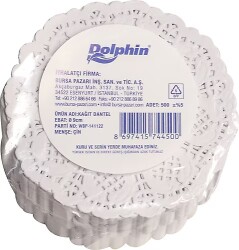 Dolphin Yuvarlak Kağıt Dantel 9cm 500'lu - 2