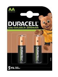 DURACELL AA ŞARJ EDİLEBİLİR 2500 MAH PİL - DURACELL