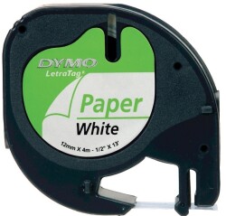 DYMO PLASTİK ŞERİT ETİKET 12MM*4MM - DYMO