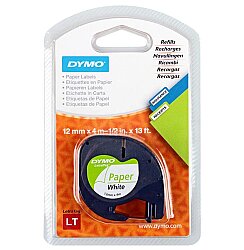 Dymo Şerit Letratag Kağıt 12mm x 4mt Beyaz 19052 - DYMO