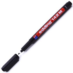 EDDİNG E-142 M ASETAT KALEMİ SİYAH - EDDİNG