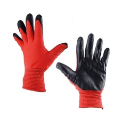 Eli İşçi Eldiveni Kırmızı Siyah xl Beden El-2022 - CANPA