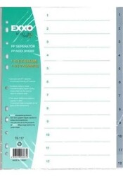 Exxo Seperator 1-12 Rakam Gri Ts112 - EXXO