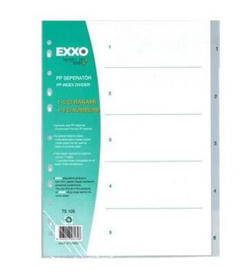 EXXO SEPERATOR 1-5 RAKAM GRİ TS105 - 1