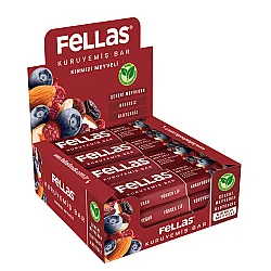 Fellas Kırmızı Meyveli Kuruyemiş Bar 30 G x12 - FELLAS