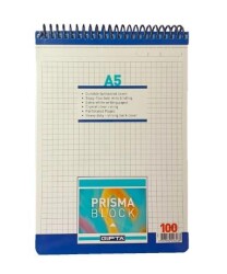 Gıpta Bloknot Prisma A5 Spiralli Karton Kapak 100 Yp Kareli 1380 - GIPTA