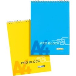 Gıpta Bloknot Problok A4 Spiralli Karton Kapak 40 Yaprak Çizgili - 