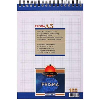 GIPTA PRISMA A5 100 YAPRAK KARELİ BLOKNOT KART KAPAK 1380 - 1