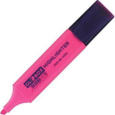 GLOBOX HIGH LIGHTER FOSFORLU KALEM PEMBE (10) - 1