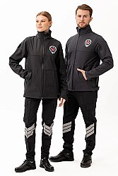Güvenlik Kıyafetleri Km-softshell Mont Su Ve Rüzgar Geçirmez, Nefes Alabilen Özel Güvenlik Montu - 