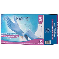 Has-pet Mavi Nitril Pudrasız Muayene Eldiveni S Beden - HASPET
