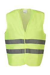Hi-vis F.sarı Reflektörlü İş Güvenliği Yeleği Yüksek Görünürlük Trafik & İnşaat - 