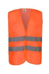 Hi-vis Turuncu Fosforlu Reflektörlü İş Güvenliği Yeleği Yüksek Görünürlük Trafik & İnşaat - 