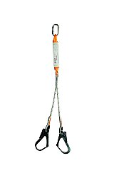 Karam Ka 341 Çift Kollu Şok Emici – Y-fork Halatlı, Düşüş Durdurucu Lanyard, Karabinalı Emniyet Bağlantısı - 