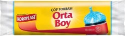 KOROPLAST 55*60 ORTA BOY GÜÇLÜ ÇÖP POŞETİ 15'Lİ - KOROPLAST
