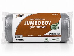 Korur 80*110 Eko Endüstriyel Jumbo Boy Çöp Poşeti 350 Gr. Gri - KORUR