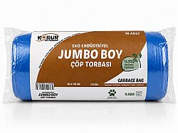 Korur 80*110 Eko Endüstriyel Jumbo Boy Çöp Poşeti 350 Gr. Mavi - KORUR