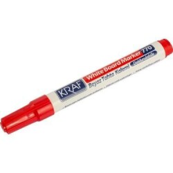 KRAF BEYAZ TAHTA KALEMİ DOLDURULABİLİR 770 KIRMIZI (12) - KRAF