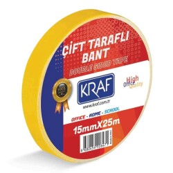 KRAF ÇİFT TARAFLI BANT 15MMX25M 2515G - KRAF