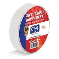 Kraf Çift Taraflı Köpük Bant 12mmx5m 5012g - 2