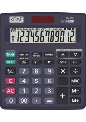 KRAF HESAP MAKİNESİ MASAÜSTÜ 12 HANE TAX HM-115 - KRAF