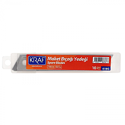 Kraf Maket Bıçağı Yedeği İş Güvenliği 10lu - KRAF